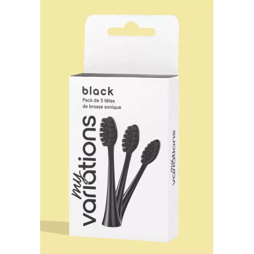 Pack 3 Têtes Brosse à Dents Noir Pack 3 Têtes Brosse à Dents Noir