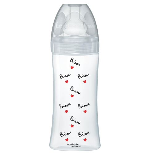 Biberon Anti-Colique Tétine Plate X MATHILDE CABANAS 330 ml Débit 3 Biberon Anti-Colique Tétine Plate X MATHILDE CABANAS 330 ml Débit 3