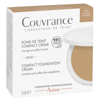 COUVRANCE Fond de Teint Compact Crème SPF 30 Teinte 1.1 Naturel 8,5 g