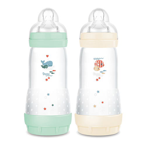 MAM Easy Start débit rapide biberon 2 x 320 ml Vert + Beige MAM Easy Start débit rapide biberon 2 x 320 ml Vert + Beige