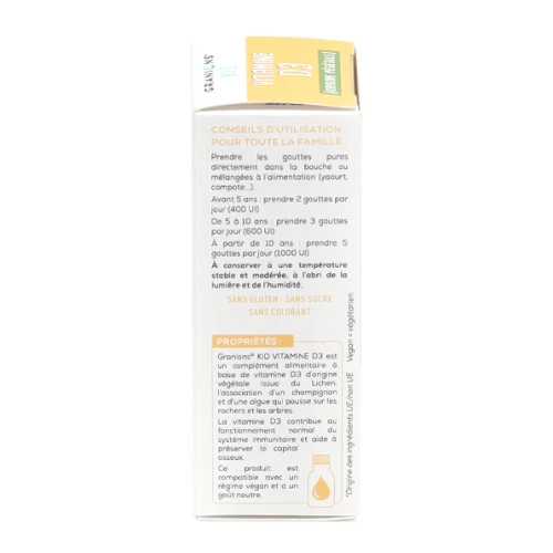 Kid Vitamine D3 200 UI gouttes buvables 20 ml