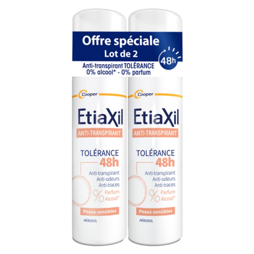 Anti-Transpirant Tolérance 48H Lot de 2 x 150 ml