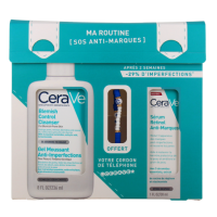 Coffret Cartable SOS Anti-Marques : Gel Moussant + Sérum Rétinol Anti-Marques + Bijou De Téléphone Offert