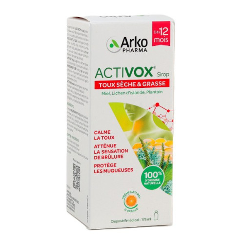 Activox sirop toux sèche et grasse Activox sirop toux sèche et grasse