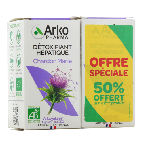 Arkogélules Chardon Marie Bio 2 x 45 gélules Arkogélules Chardon Marie Bio 2 x 45 gélules