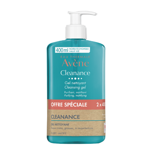 Cleanance Gel Nettoyant Purifiant Matifiant 2 x 400 ml