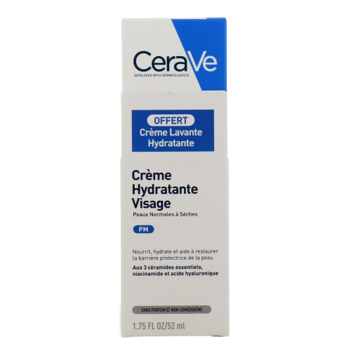 Crème Hydratante Visage 52 ml + Crème lavante 20 ml offerte pour les peaux normales à sèches Crème Hydratante Visage 52 ml + Crème lavante 20 ml offerte pour les peaux normales à sèches