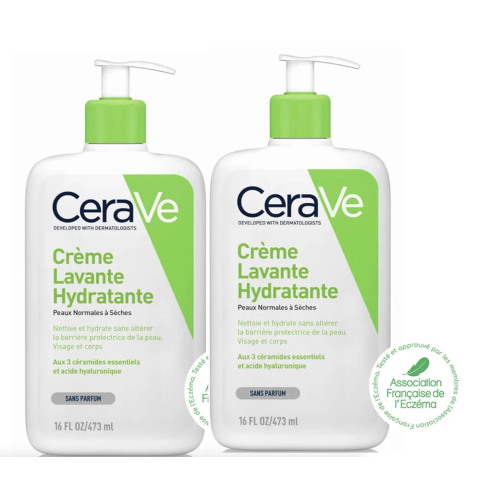 Crème Lavante Hydratante Peaux Normales à Sèches 2 x 473 ml Crème Lavante Hydratante Peaux Normales à Sèches 2 x 473 ml