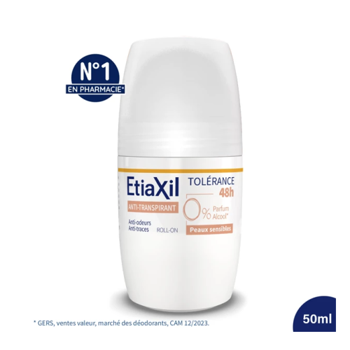 Etiaxil Anti transpirant Tolérance 48h roll-on 50 ml