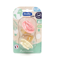 Gaia Sucette ronde caoutchouc naturel 6-36 mois 2 sucettes