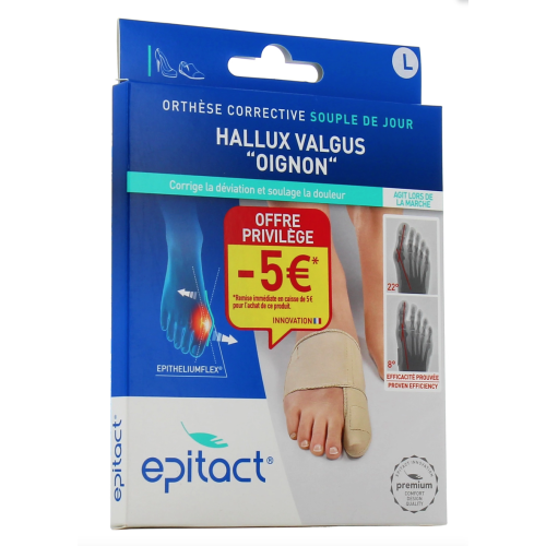 Orthèse Corrective Hallux Valgus Epithélium Flex Taille L 42-45 Offre Privilège -5€ Orthèse Corrective Hallux Valgus Epithélium Flex Taille L 42-45 Offre Privilège -5€