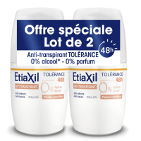 Anti-Transpirant Tolérance 48H Peaux Sensibles Roll-On 2 x 50 ml