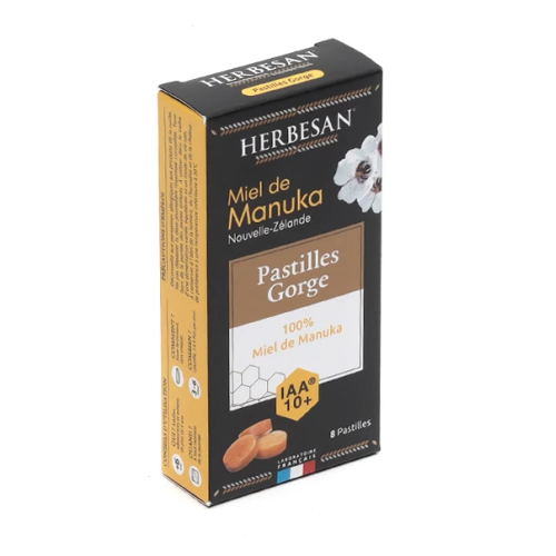 Pastilles Gorge Miel de Manuka IAA 10+ 8 pastilles