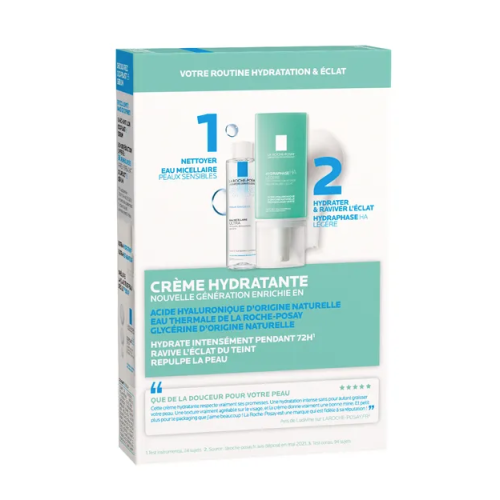 HYDRAPHASE HA COFFRET Crème Hydratante Légère 50 ml + Eau Micellaire Peaux Sensibles 50 ml Offerte