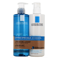 Lipikar Gel Lavant et Lait Relipidant Corps 2 x 400 ml