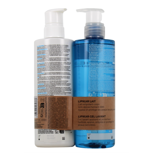 Lipikar Gel Lavant et Lait Relipidant Corps 2 x 400 ml