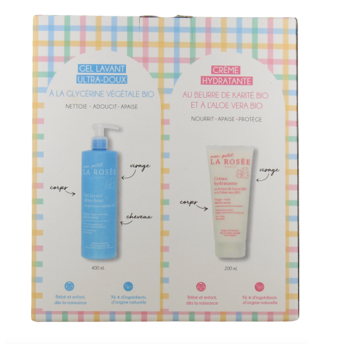 Coffret Routine Bain Gel lavant 400 ml + Crème Hydratante 200 ml + Gant Ourson