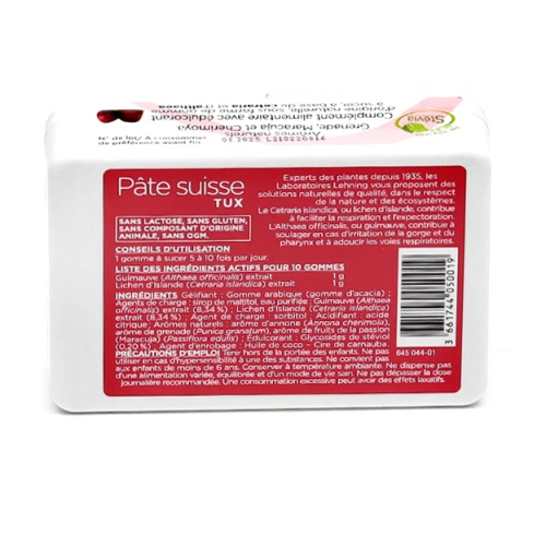 Pâte suisse Tux 40 gommes sans sucre