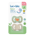 Nature sucette silicone anatomique 6-18 mois, Écureuil 2 sucettes