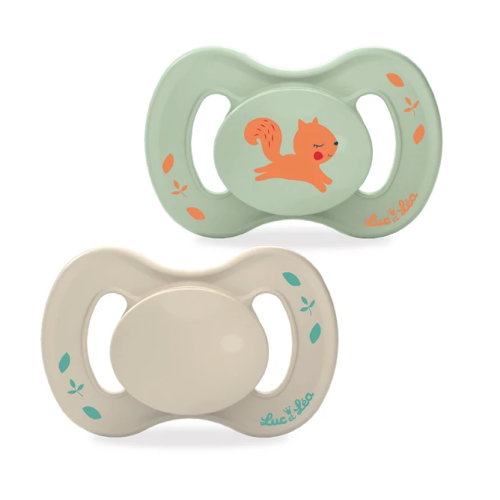 Nature sucette silicone anatomique 6-18 mois, Écureuil 2 sucettes