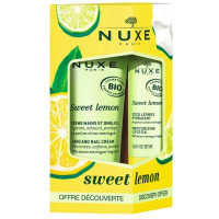 Sweet Lemon Coffret Crème mains et ongles Bio 30ml + Stick à lèvres hydratant Bio 4g
