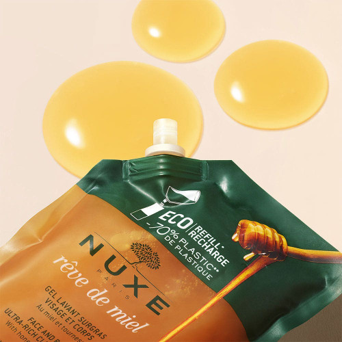 Rêve de Miel gel lavant surgras visage et corps Recharge 400 mL