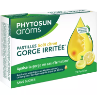 Pastilles Gorge irritée citron 24 pastilles