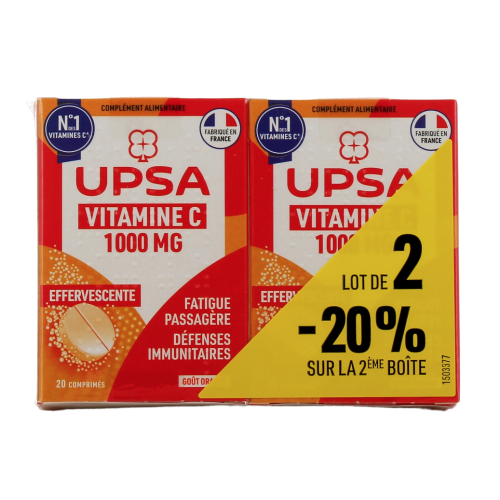 VITALITE Vitamine C 1000mg Adultes 2 x 20 Comprimés Effervecents