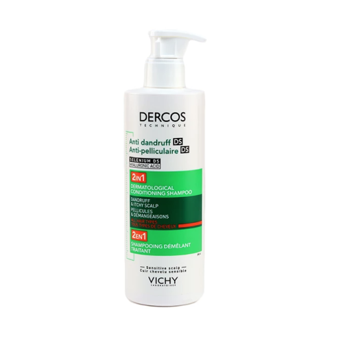 Dercos Anti-Pelliculaire 2 en 1 Shampooing Démêlant Traitant 390 ml