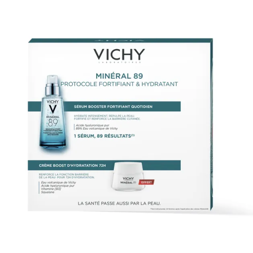 MINERAL 89 COFFRET Sérum Booster Quotidien Fortifiant 50 ml + Crème Boost Hydratation Offerte 15 ml