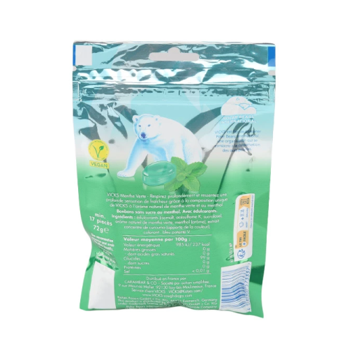 Sans sucre bonbons menthe verte 72 g
