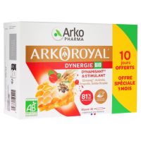 Arkoroyal Dynergie Fortifiant&Stimulant 30 ampoules dont 10 OFFERTES