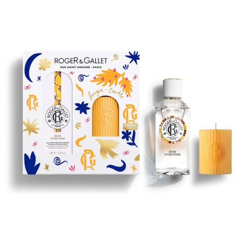 Bois d'Orange Coffret Eau Parfumée Bienfaisante 100 ml + Bougie Parfumée 75 g Offerte