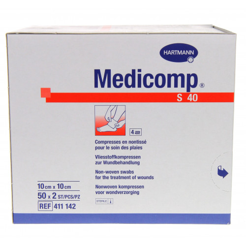 HARTMANN MEDICOMP Compresses 10 x 10 Non Tissées Stériles-3089 HARTMANN MEDICOMP Compresses 10 x 10 Non Tissées Stériles-3089
