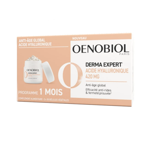 DERMA EXPERT Complément Alimentaire Acide Hyaluronique 420 mg 2 x 30 gélules