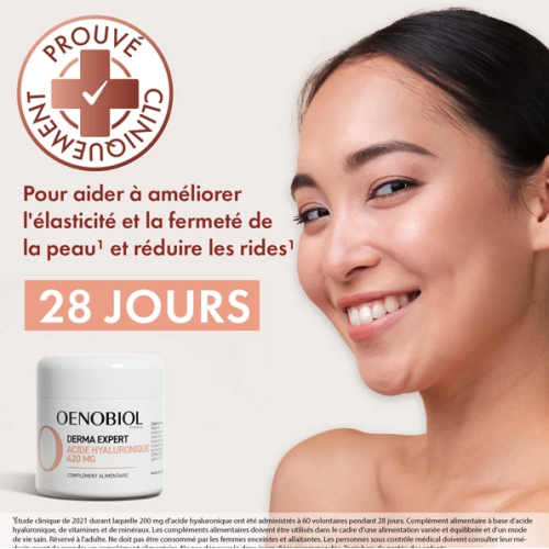 DERMA EXPERT Complément Alimentaire Acide Hyaluronique 420 mg 2 x 30 gélules