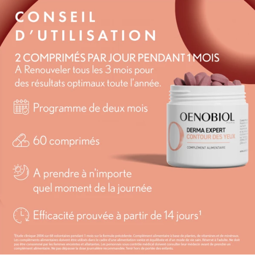 DERMA EXPERT Complément Alimentaire Contour Des Yeux 60 Comprimés