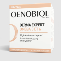 DERMA EXPERT Complément Alimentaire Oméga 3 et 6, 30 Capsules Végétales
