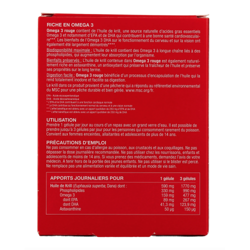 Omega 3 Rouge 60 gélules