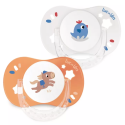 Sucette silicone anatomique avec anneau 0-6m Cheval & Coq 2 sucettes