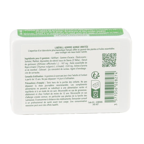 Gorge irritée gommes 50 g