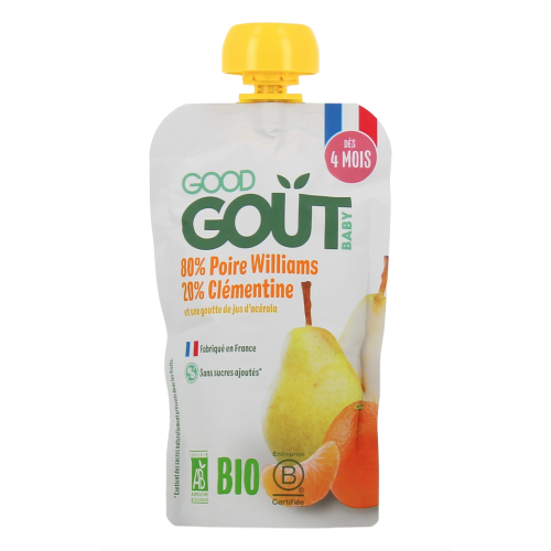 Compote Bébé dès 4 mois Poire - Clémentine