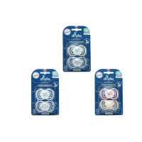 Extra sucette anatomique silicone Nuit 0-6 mois 2 sucettes