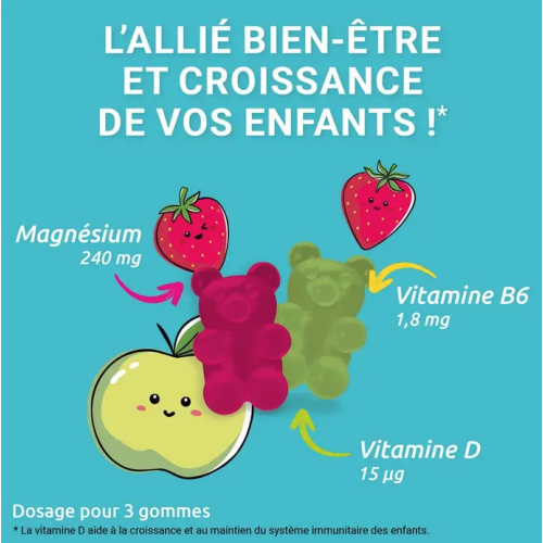Mag 2 Croissance, Immunité Kids 30 Gommes