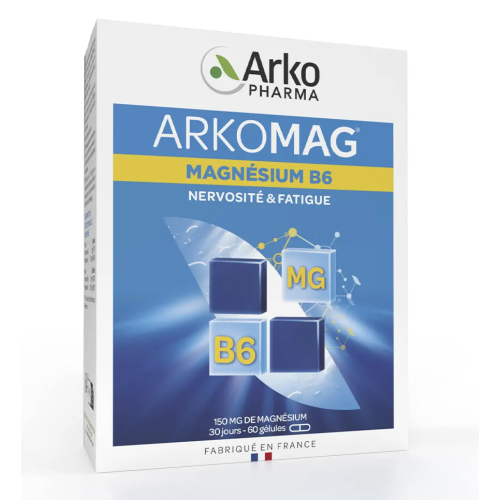 Arkomag Magnésium B6 60 Gélules Arkomag Magnésium B6 60 Gélules