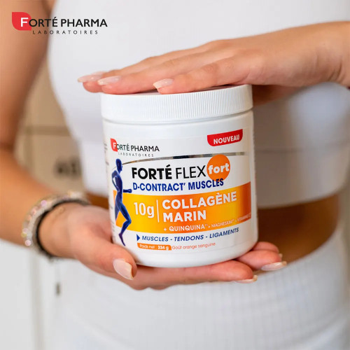 Forté Pharma Forté Flex Fort D-contract Muscles Collagène 10g Goût orange sanguine 334g