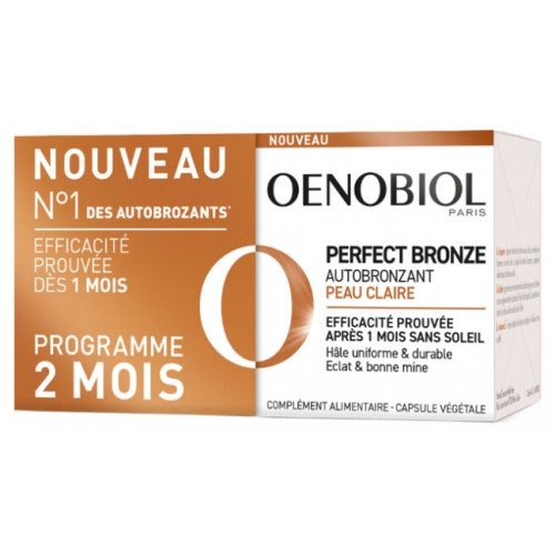 Oenobiol Perfect Bronze 2x30 Capsules - Hâle Intense Peau Claire Oenobiol Perfect Bronze 2x30 Capsules - Hâle Intense Peau Claire