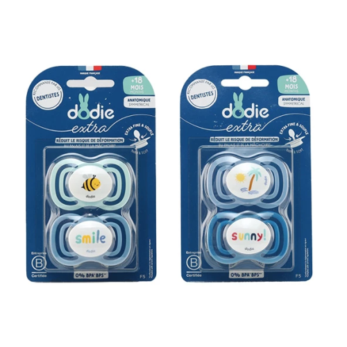 Extra sucette anatomique silicone +18 mois Bleu Extra sucette anatomique silicone +18 mois Bleu