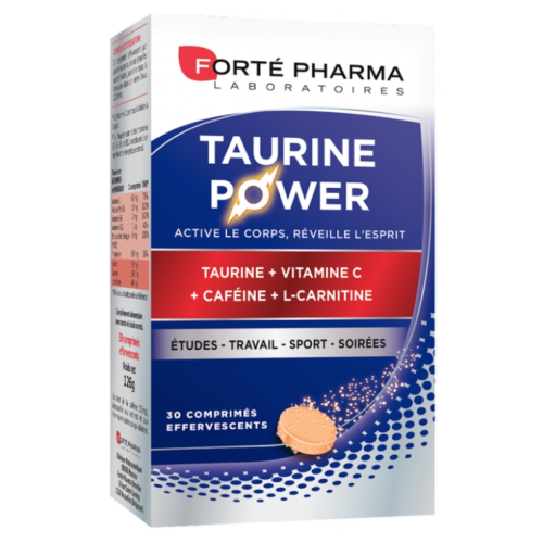 Taurine Power 30 Comprimés Effervescents Taurine Power 30 Comprimés Effervescents