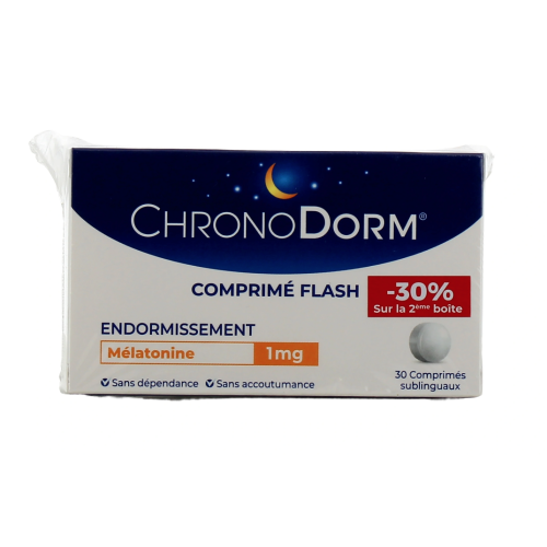 Mélatonine comprimés flash sublinguaux 2 x 30 comprimés